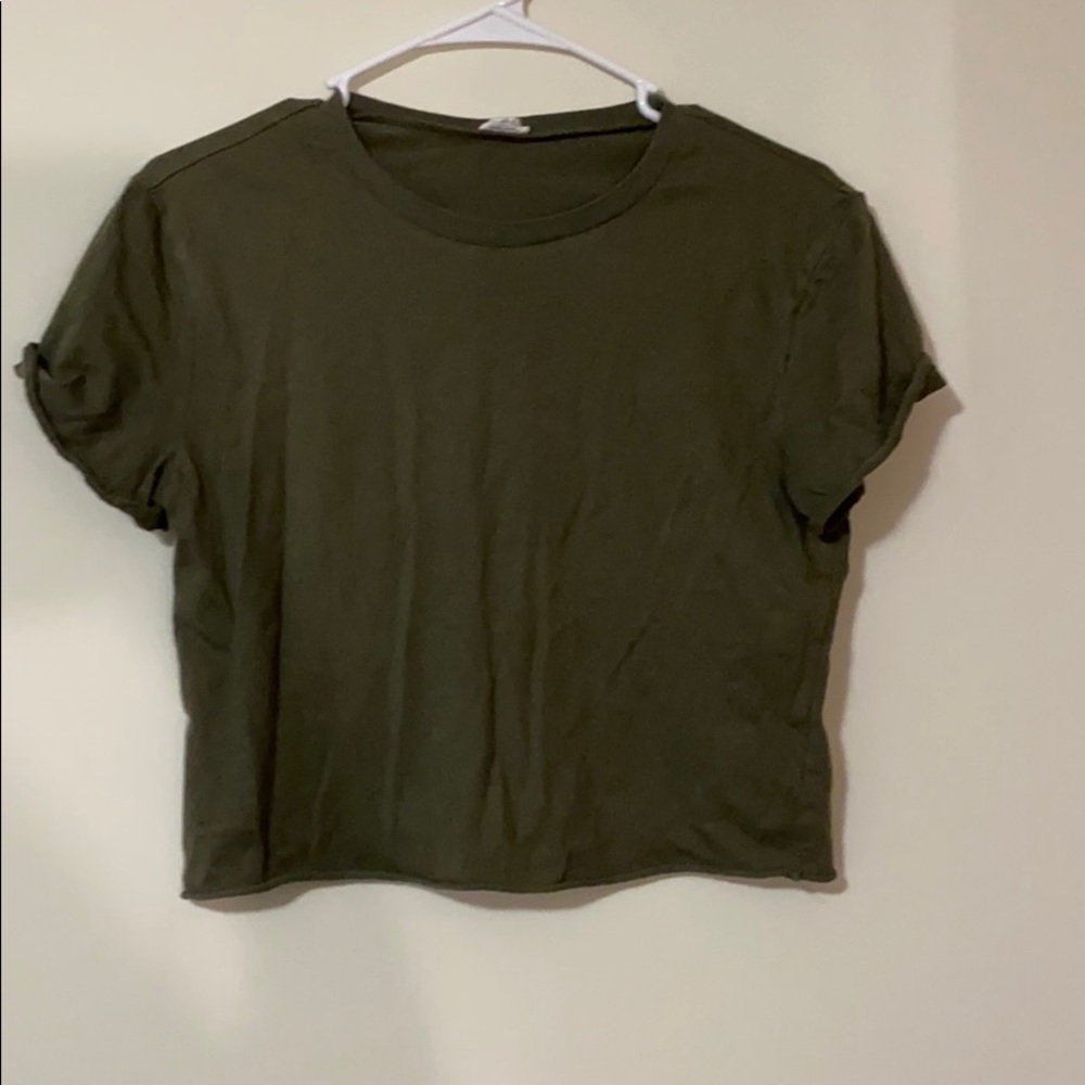 I am selling a dark green shirt.